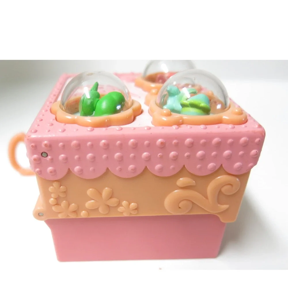 Littlest Pet Shop Pop Up Playset Reptiles Crab Frog Lizard Orange Pink 2006 Toy